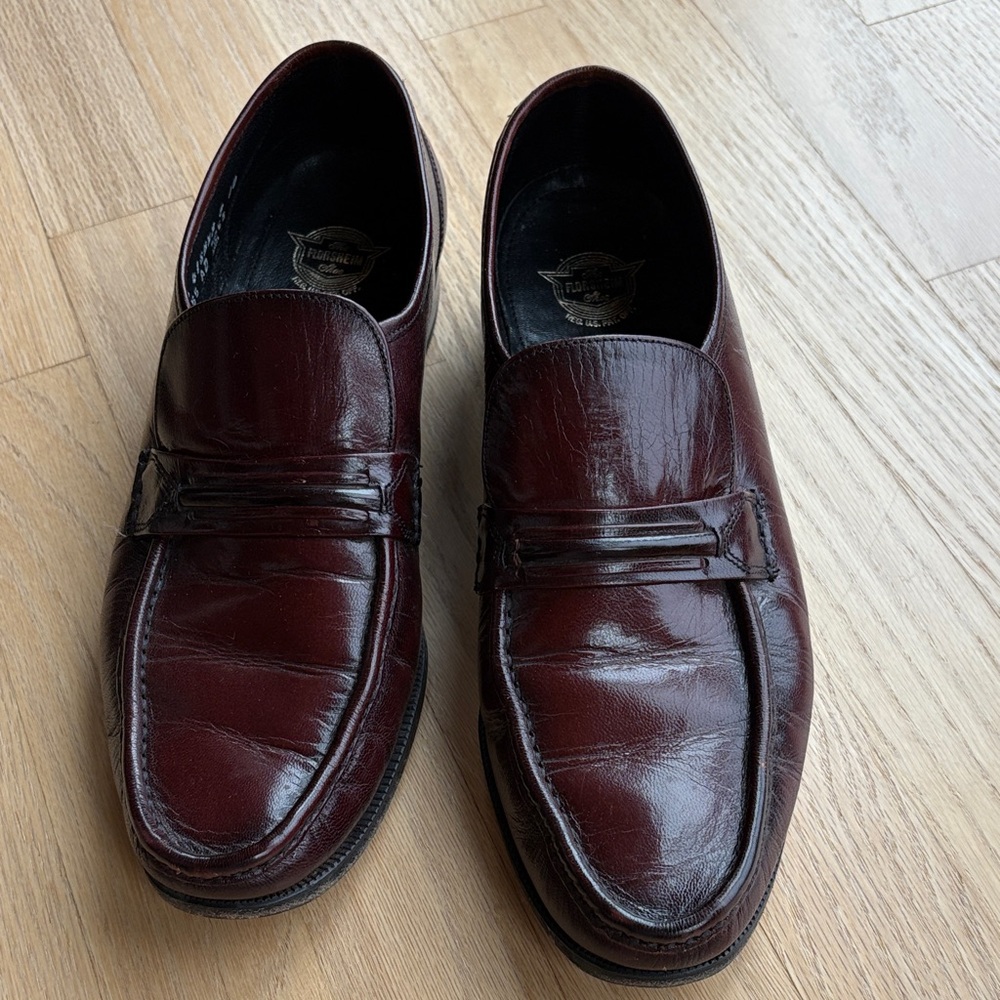 Vintage Florsheim Men's Burgundy Leather Loafers